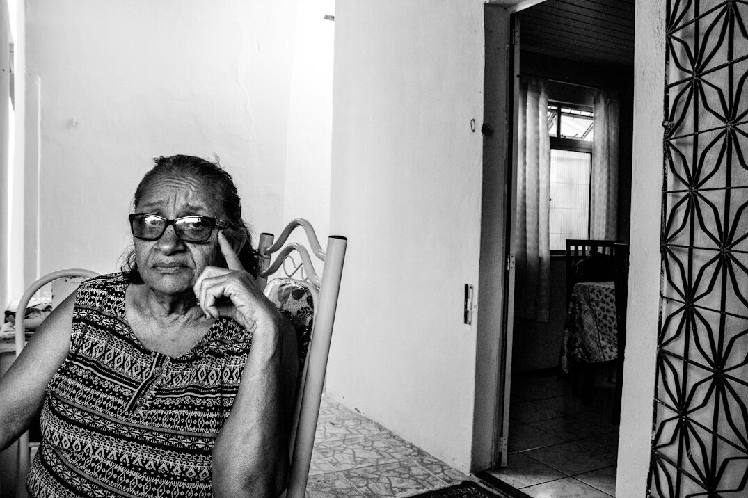 senior woman relaxing at home