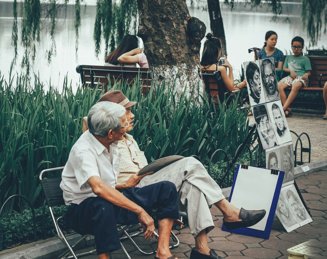 elderly couple planning retirement